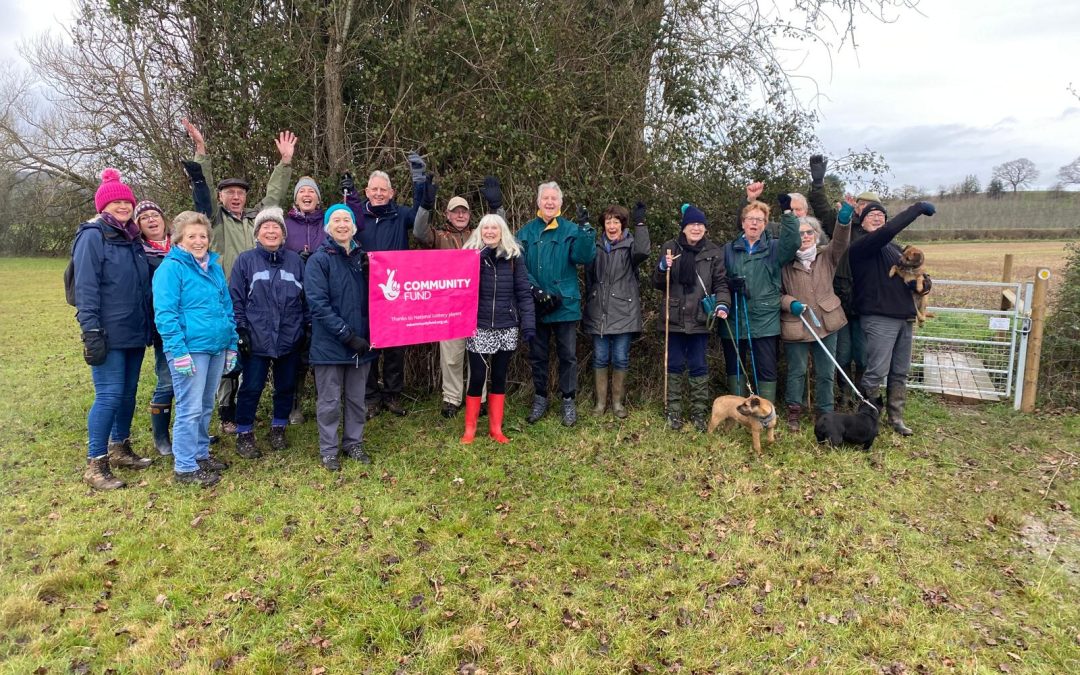 Local residents using the new footpath gates